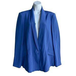 Truth and Pride Tailored Blazer Size L Blue Shawl Lapel Corporate Office Career